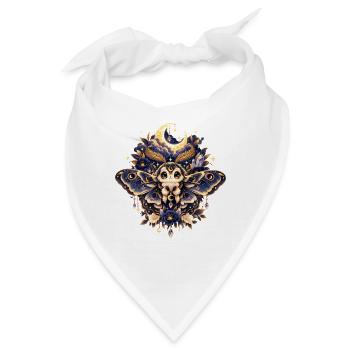 Mondblauer Nachtfalter mit Juwelen - Bandana - Weiß - Vorne