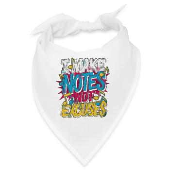 Vocalist I Make Notes Not Excuses Vocal Coach - Bandana - Weiß - Vorne