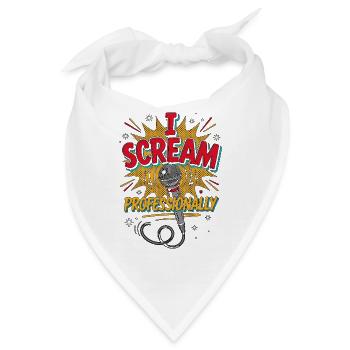 Vocalist I Scream Professionally Lead Singer - Bandana - Weiß - Vorne