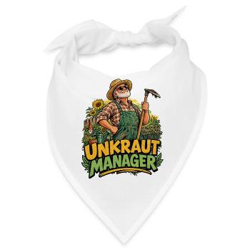 Unkraut Manager Gartenmanager humorvoll  - Bandana - Weiß - Vorne