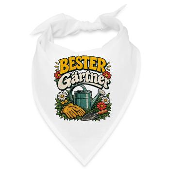 Bester Gärtner – Vintage Gartenfreude - Bandana - Weiß - Vorne