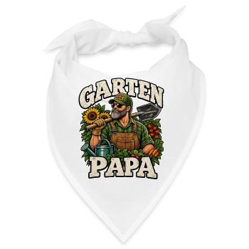 Garten Papa Vintage Motiv Geschenk Papa - Bandana - Weiß - Vorne