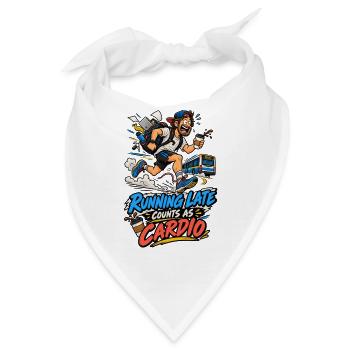 Zu spät läuft Cardio-Spaß - Bandana - Weiß - Vorne