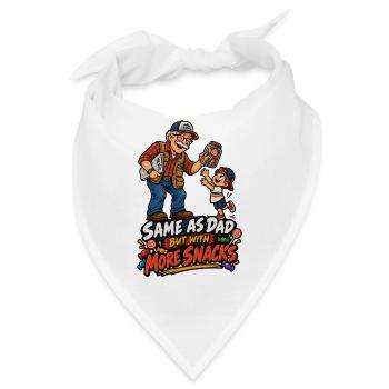 Gleich wie Papa, mehr Snacks - Bandana - Weiß - Vorne