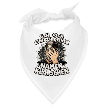 Namen Klatschen Facepalm - Bandana - Weiß - Vorne