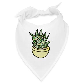 Sukkulenten-Aquarelltopf - Bandana - Weiß - Vorne