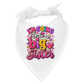 Ich werde eine große Schwester - Bandana - Weiß - Vorne