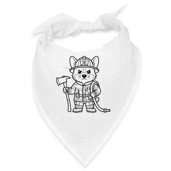 Süßes Corgi-Feuerwehr-Geschenk für Hundeliebhaber - Bandana - Weiß - Vorne