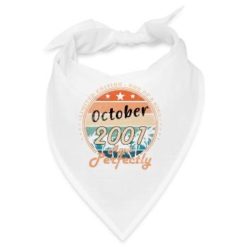 25. Geburtstag Geschenk Mann Original Oktober 2001 - Bandana - Weiß - Vorne