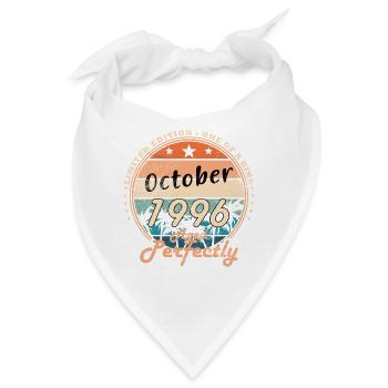 30. Geburtstag Geschenk Mann Original Oktober 1996 - Bandana - Weiß - Vorne