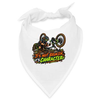 Charakter statt Bruch – Motocross - Bandana - Weiß - Vorne