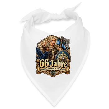 66.Geburtstag - Bandana - Weiß - Vorne