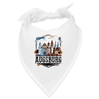 Augsburg Germany Skyline Travel Novelty For - Bandana - Weiß - Vorne