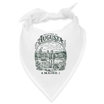 Welcome To Augusta Maine Timber Landscape - Bandana - Weiß - Vorne