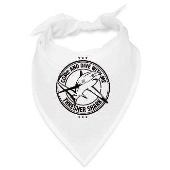 Fuchshai - Komm und tauch mit mir - Bandana - Weiß - Vorne