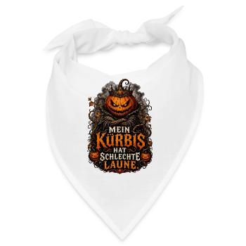 Grimmiger Kürbis König - Bandana - Weiß - Vorne