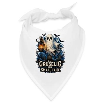 Geist mit Laterne – Gruselige Nacht - Bandana - Weiß - Vorne