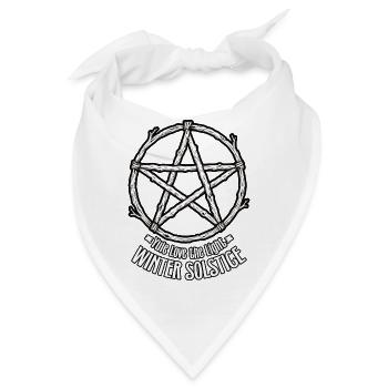 Yule Love Die Wintersonnenwende Pentagramm Yule Pagan - Bandana - Weiß - Vorne
