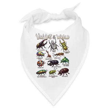 Beetles of the World Insect Infographic - Bandana - Weiß - Vorne