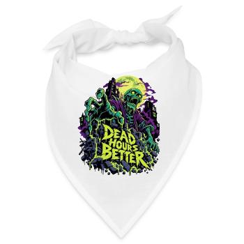 Totstunden Besser Neon Zombie - Bandana - Weiß - Vorne
