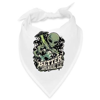 Außerirdischer Planetenkontakt - Bandana - Weiß - Vorne