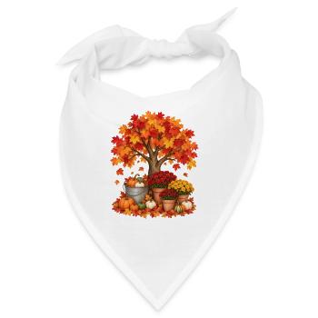 Der Herbst ist mein Lieblingsherbstbaum - Bandana - Weiß - Vorne