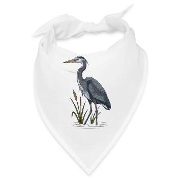 Blaureiher Sumpf Rohrkolben - Bandana - Weiß - Vorne