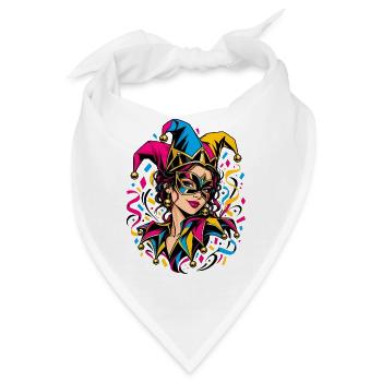 Carnival Jesterin Farbexplosion - Bandana - Weiß - Vorne
