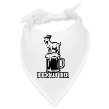 Bock auf Bier - Bandana - Weiß - Vorne