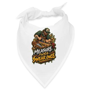 Maß Genau, Fluch Einmal – Holzwerk - Bandana - Weiß - Vorne
