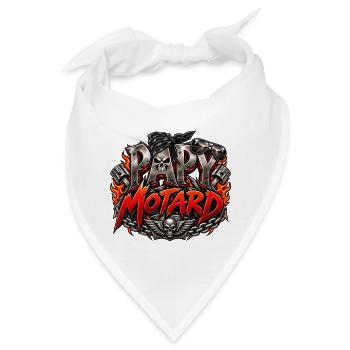 Opa Biker – Motorrad- und Motorraddesign für Opa - Bandana - Weiß - Vorne
