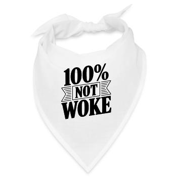 100 % nicht woke - Bandana - Weiß - Vorne