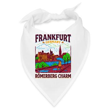 Frankfurt Germany City Skyline Römerberg Charm - Bandana - Weiß - Vorne
