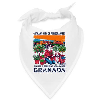 De Granada City of Pomegranates and Spanish Water - Bandana - Weiß - Vorne