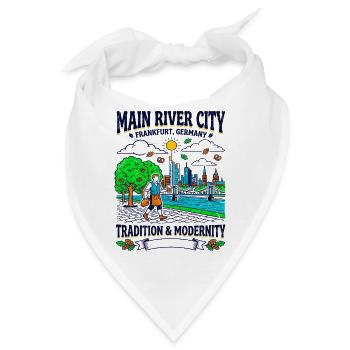 Main River City Frankfurt Germany Tradition And - Bandana - Weiß - Vorne