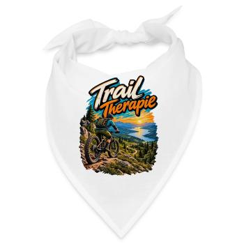 Trail Therapie MTB Berglandschaft - Bandana - Weiß - Vorne
