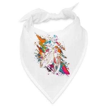 Dirt Bike farbiges Motocross Motorrad Jungen - Bandana - Weiß - Vorne