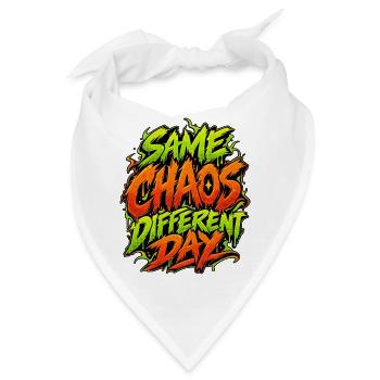 Same Chaos Different Day - Bandana - Weiß - Vorne