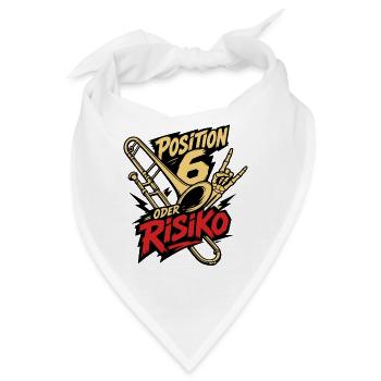 Posaune Position 6 oder Risiko für Posaunisten - Bandana - Weiß - Vorne
