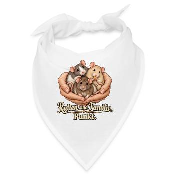 Rattenhalter Rattenliebhaber Ratten sind Familie - Bandana - Weiß - Vorne