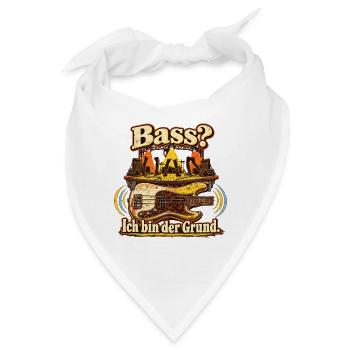 Bassist Bass Spruch Groove - Bandana - Weiß - Vorne
