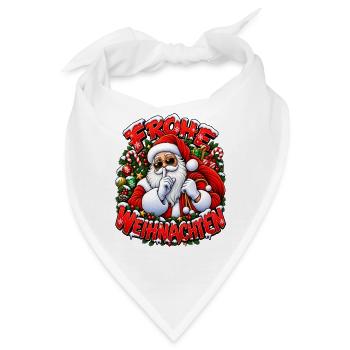 Frohe Weihnachten Nikolaus Weihnachtsmann Geschenk - Bandana - Weiß - Vorne