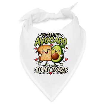 Valentinstag Paare You are the Avocado to my toast - Bandana - Weiß - Vorne