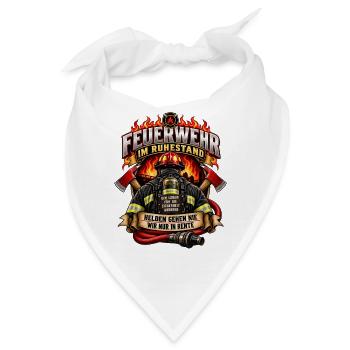 Feuerwehr im Ruhestand - Bandana - Weiß - Vorne