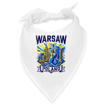 Warsaw Poland Skyline Aug 2026 Zwickau - Bandana - Weiß - Vorne