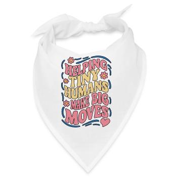 Kleinen Menschen helfen, große Schritte zu machen - Bandana - Weiß - Vorne