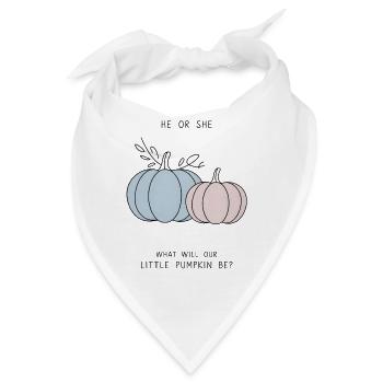 Er oder sie Little Pumpkin Geschlechtsenthüllung - Bandana - Weiß - Vorne