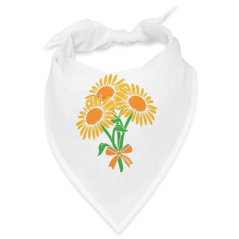 Floristik Florist Blumenhändler Blumenstrauß - Bandana - Weiß - Vorne