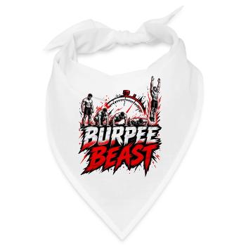 Burpee Beast – Fitness Workout mit Stoppuhr - Bandana - Weiß - Vorne