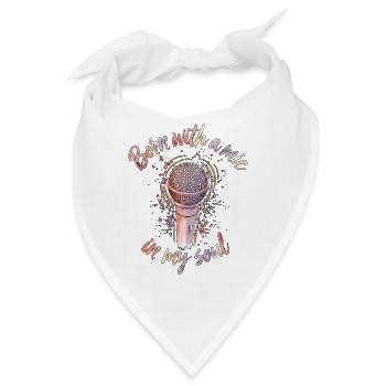Vocalist Born With A Mic In My Soul Vocal Coach - Bandana - Weiß - Vorne